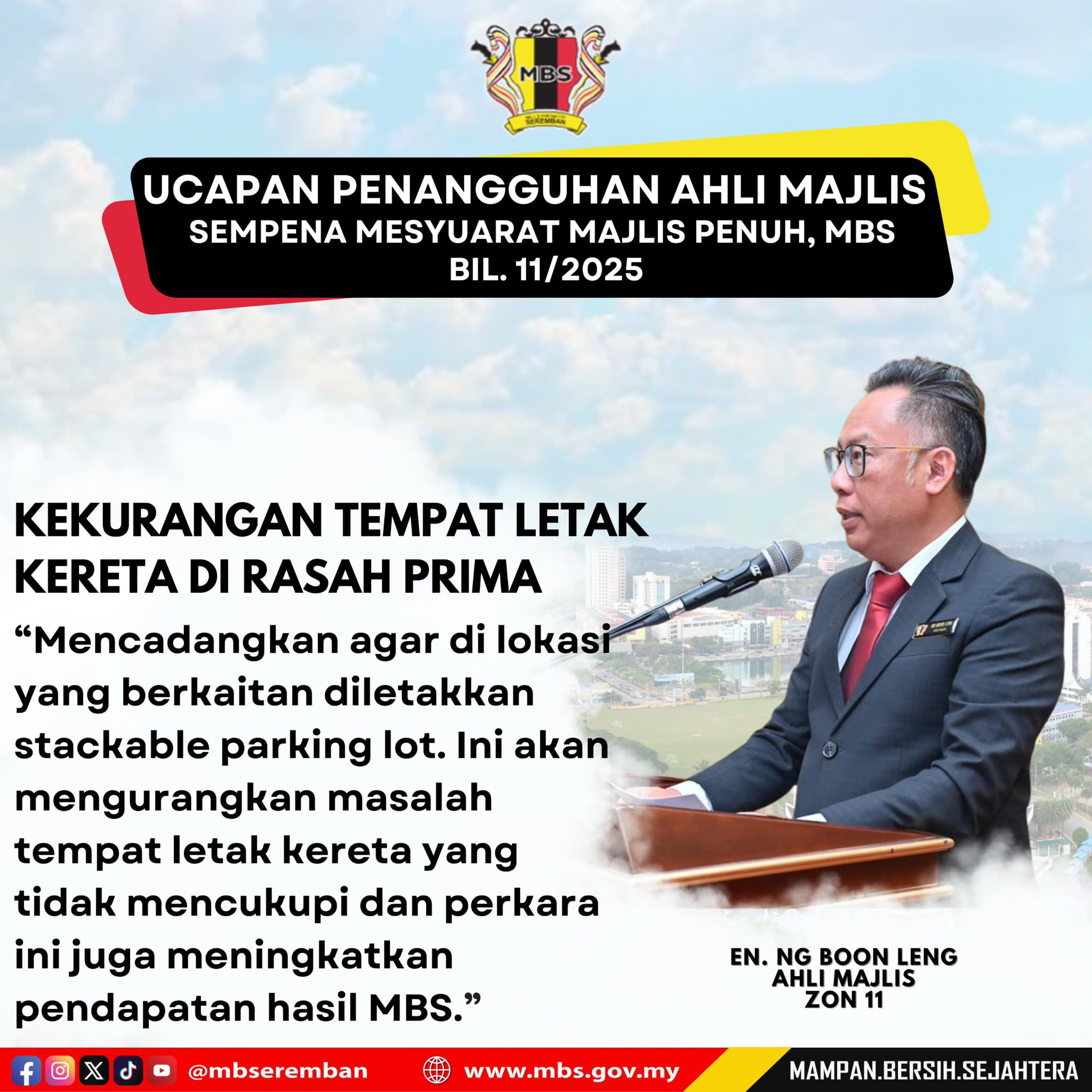 INTIPATI UCAPAN PENANGGUHAN AHLI MAJLIS MBS SEMASA MESYUARAT MAJLIS PENUH BIL. 11/2025