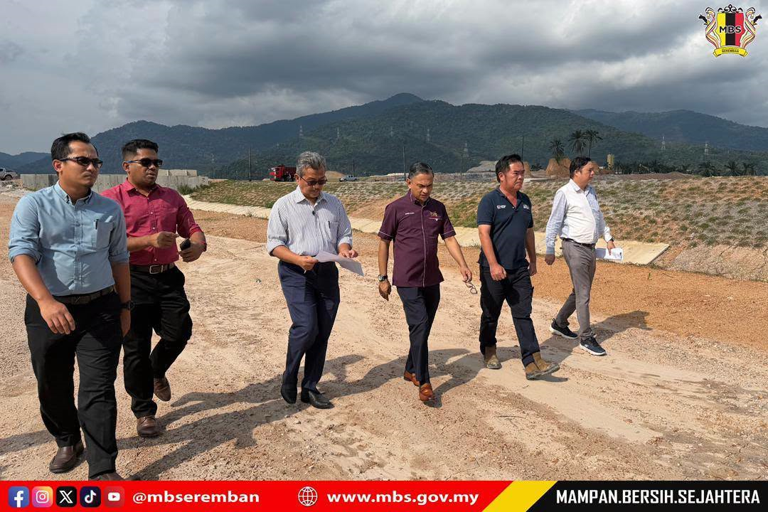 DATUK BANDAR SEREMBAN TURUN TINJAU PROJEK PEMBINAAN JALAN ALTERNATIF DI SENAWANG