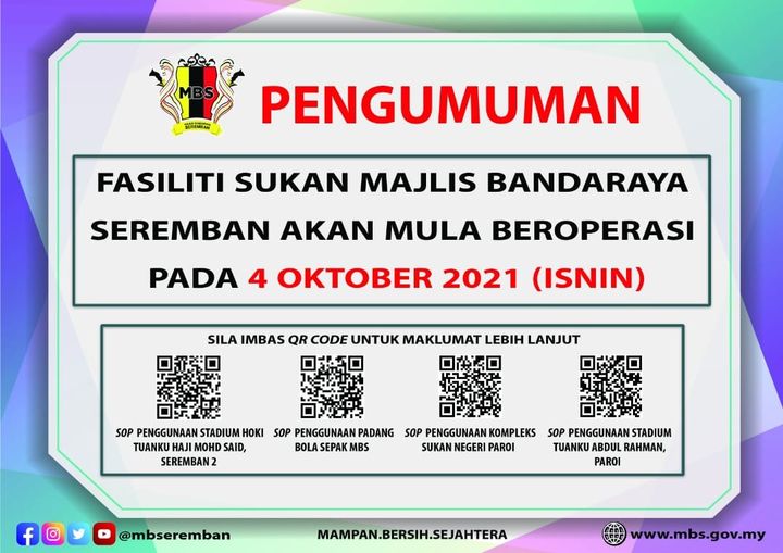 KOLAM RENANG & PUSAT AKUATIK PAROI AKAN DIBUKA 