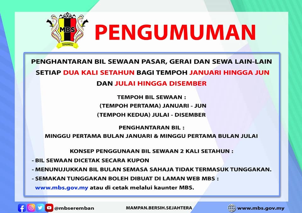 PELAKSANAAN PENGHANTARAN BIL SEWAAN SECARA KUPON SETIAP DUA (2) KALI SETAHUN