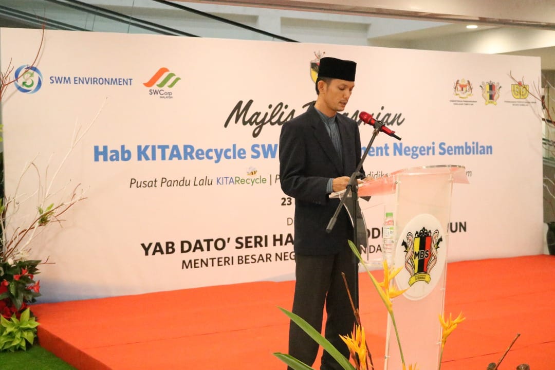 MAJLIS PERASMIAN HAB KITARECYCLE SWM ENVIRONMENT NEGERI SEMBILAN DI WISMA MAJLIS BANDARAYA SEREMBAN.