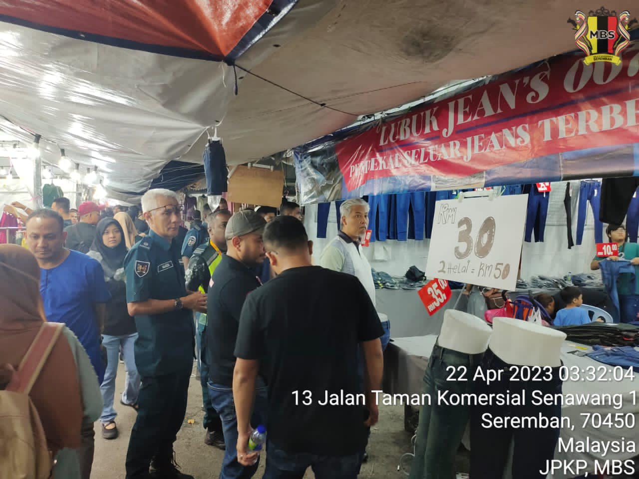 OPERASI BERSEPADU BAZAR AIDILFITRI DATARAN SENAWANG 1444H / 2023M