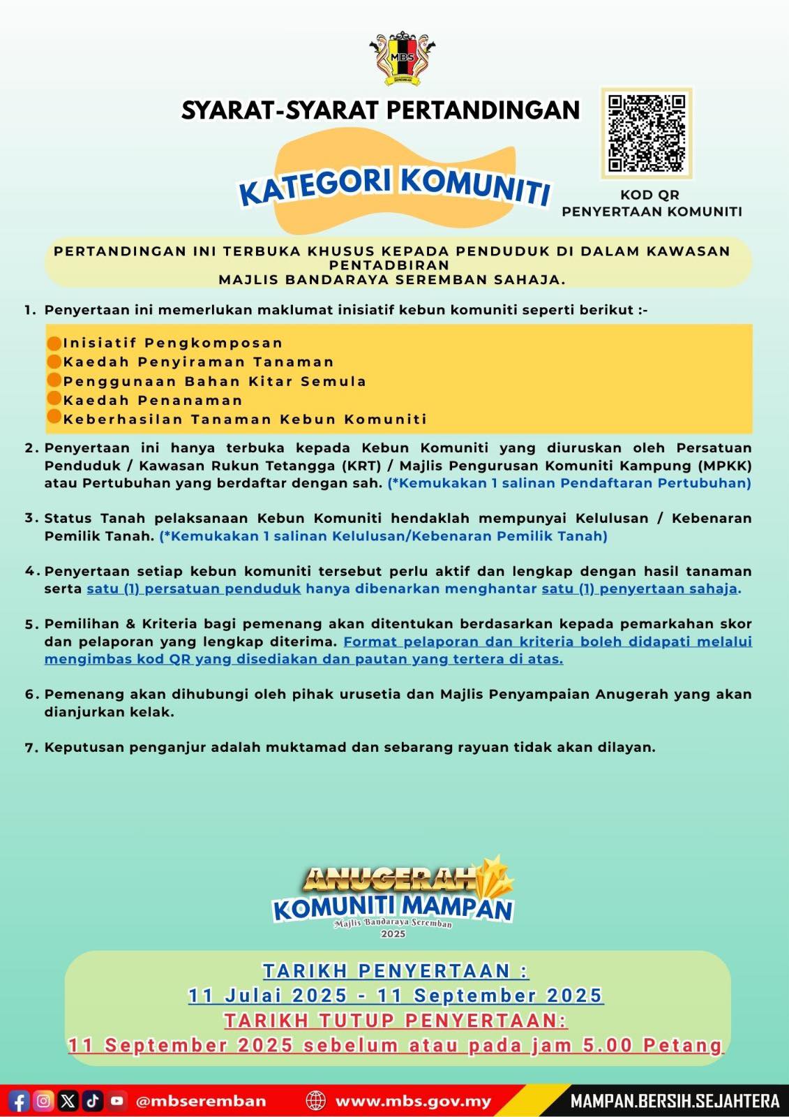ANUGERAH KOMUNITI MAMPAN MBS 2025