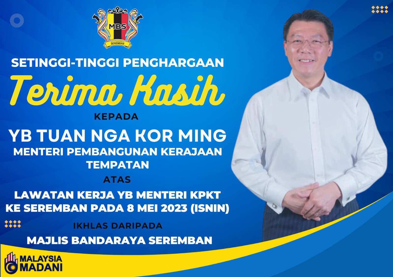 Terima Kasih Menteri KPKT