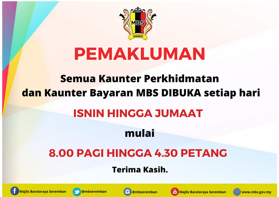 waktu operasi kaunter
