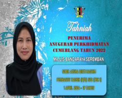 TAHNIAH DIUCAPKAN KEPADA PEGAWAI & KAKITANGAN MAJLIS BANDARAYA SEREMBAN YANG TELAH MENERIMA ANUGERAH PERKHIDMATAN CEMERLANG TAHUN 2022 PENTADBIRAN KERAJAAN NEGERI SEMBILAN