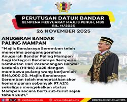 PERUTUSAN DATUK BANDAR SEMPENA MESYUARAT MAJLIS PENUH BIL. 11/2025