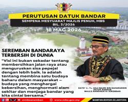 INTIPATI PERUTUSAN YBHG. DATUK BANDAR SEMASA MESYUARAT MAJLIS PENUH BIL.3/2026