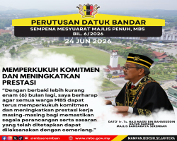 INTIPATI UCAPAN PERUTUSAN DATUK BANDAR, MAJLIS BANDARAYA SEREMBAN SEMASA MESYUARAT MAJLIS PENUH BIL.6/2026