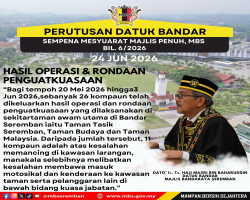 INTIPATI UCAPAN PERUTUSAN DATUK BANDAR, MAJLIS BANDARAYA SEREMBAN SEMASA MESYUARAT MAJLIS PENUH BIL.6/2026