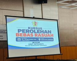 KURSUS PEROLEHAN BEBAS RASUAH (14 & 15 SEPTEMBER 2026)
